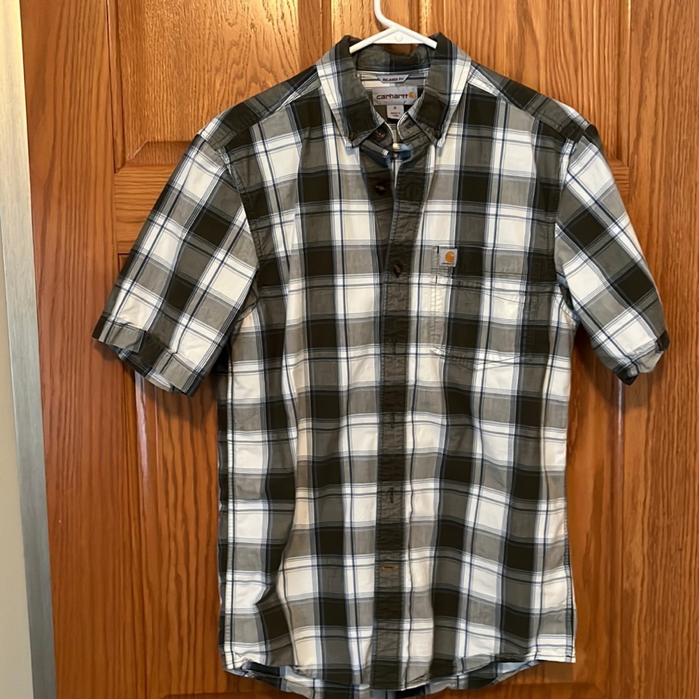 Carhartt Button Down Short Sleeve Shirt Size Small